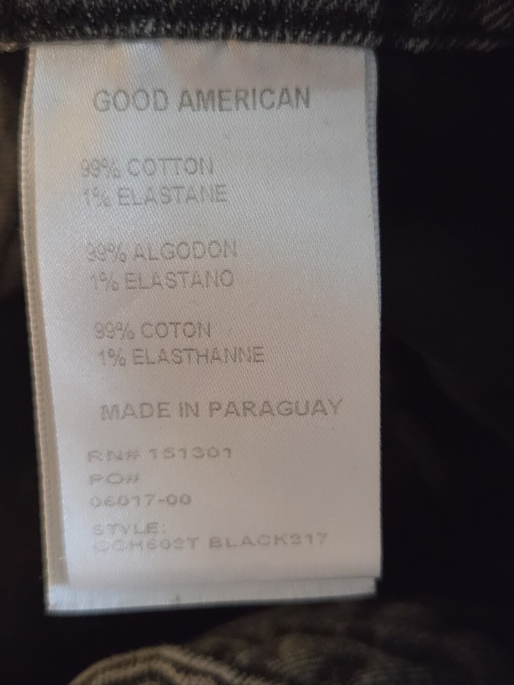 Good American High Rise Distressed Acid Wash Skinny Jeans Faded Black -10 / 30 - Picture 6 of 16
